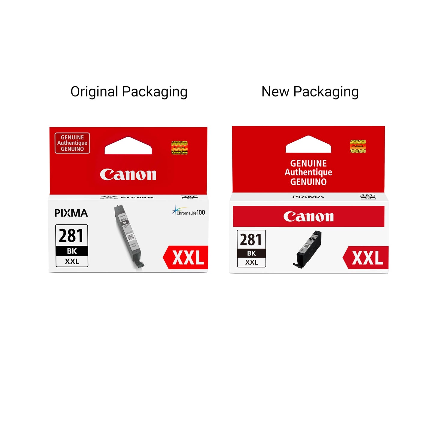 Canon CLI-281 XXL Genuine Black Ink Tank, Compatible with TR8520, TS9120,TS8120, TS6120, TS9521C/a, TS9520/a, TS8220, TS6220, TS8320, TS6320,
