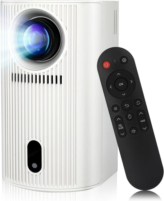 Mini Projector, 4K Smart Video Projector, 200 ANSI Lumen, WiFi6 & Bluetooth 5.4, Automatic Vertical Correction, 1920*1080P, 200'' Screen Home Cinema