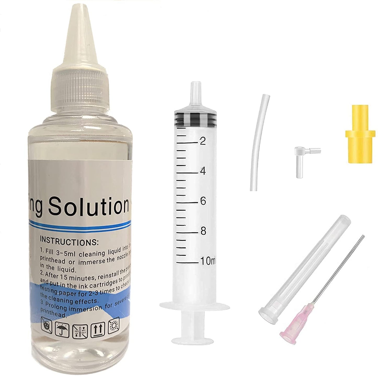 Universal Printer Cleaning Kit for All Printers Brand Unblock Print Head Nozzles Cleaner Flush