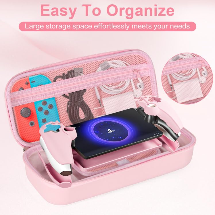 EIELST Accessories Bundle for Playstation Portal Remote Player - Cute PS5 Portal Accessories Kit with Carry Case, Protective Cover Case Set and 2 Pack
