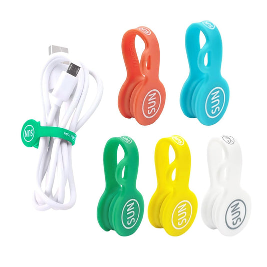 Cable Cord Organizer Magnetic Cord Organizers Twist Ties Magnet Clips Cord Wrap Keepers For Charging Cord Headphone Cord Holder Silicone Cable Strap