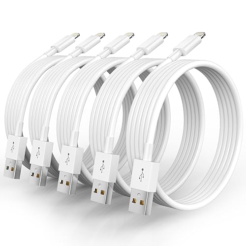 5 Pack(10FT)[Apple MFi Certified] iPhone Charger Long Lightning Cable Fast Charging iPhone Cord Compatible iPhone 14/14 Pro Max/13 Pro Max/12/11 Pro…