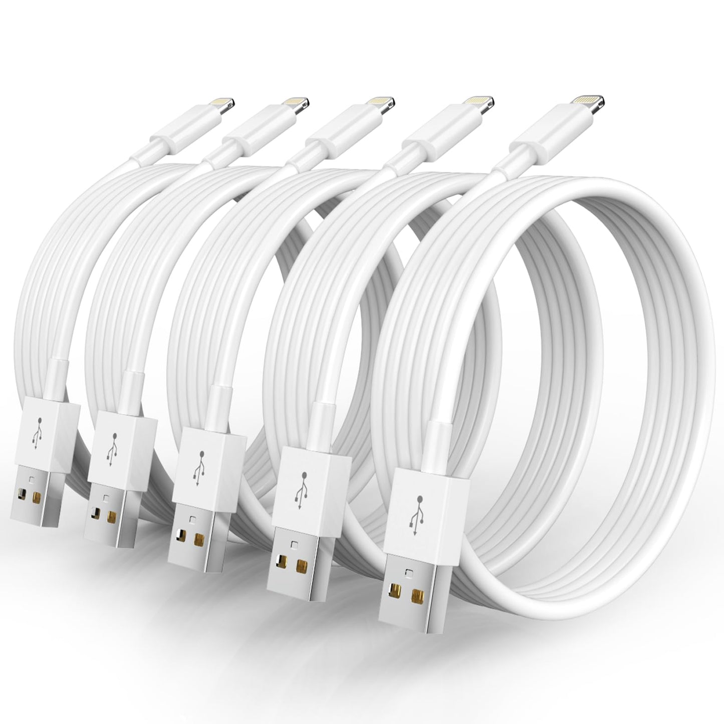 5 Pack(10FT)[Apple MFi Certified] iPhone Charger Long Lightning Cable Fast Charging iPhone Cord Compatible iPhone 14/14 Pro Max/13 Pro Max/12/11 Pro…