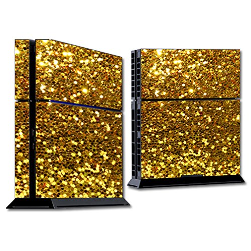 MightySkins Skin Compatible with Sony Playstation 4 PS4 Console Case wrap Cover Sticker Skins Gold Glitter