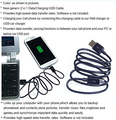 Portable Dock Wall USB/AC Battery Charger 3feet Micro USB Cable Compatible with MetroPCS LG Stylo 3 Plus MP450