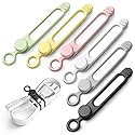 LOOHOI 30Pcs Silicone Cable Ties,Reusable Data Cable Organizer for Office, Multipurpose Elastic Cord Management Ties for Bundling and Fastening Cable