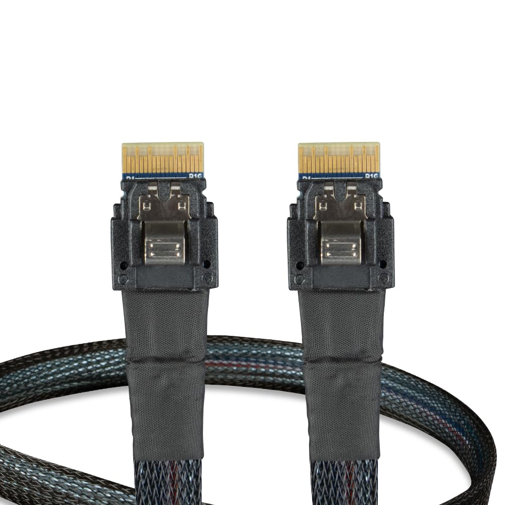 ICY DOCK SlimSAS 4i SFF-8654 to SlimSAS 4i SFF-8654 Cable - 0.5M | MB323L-B