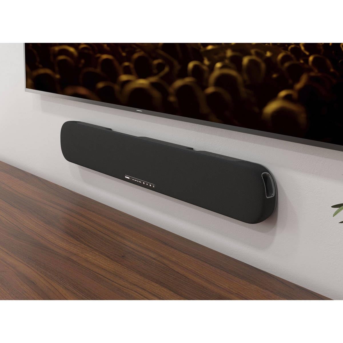 Yamaha Audio SR-B20A Sound Bar with Built-in Subwoofers and Bluetooth, Black