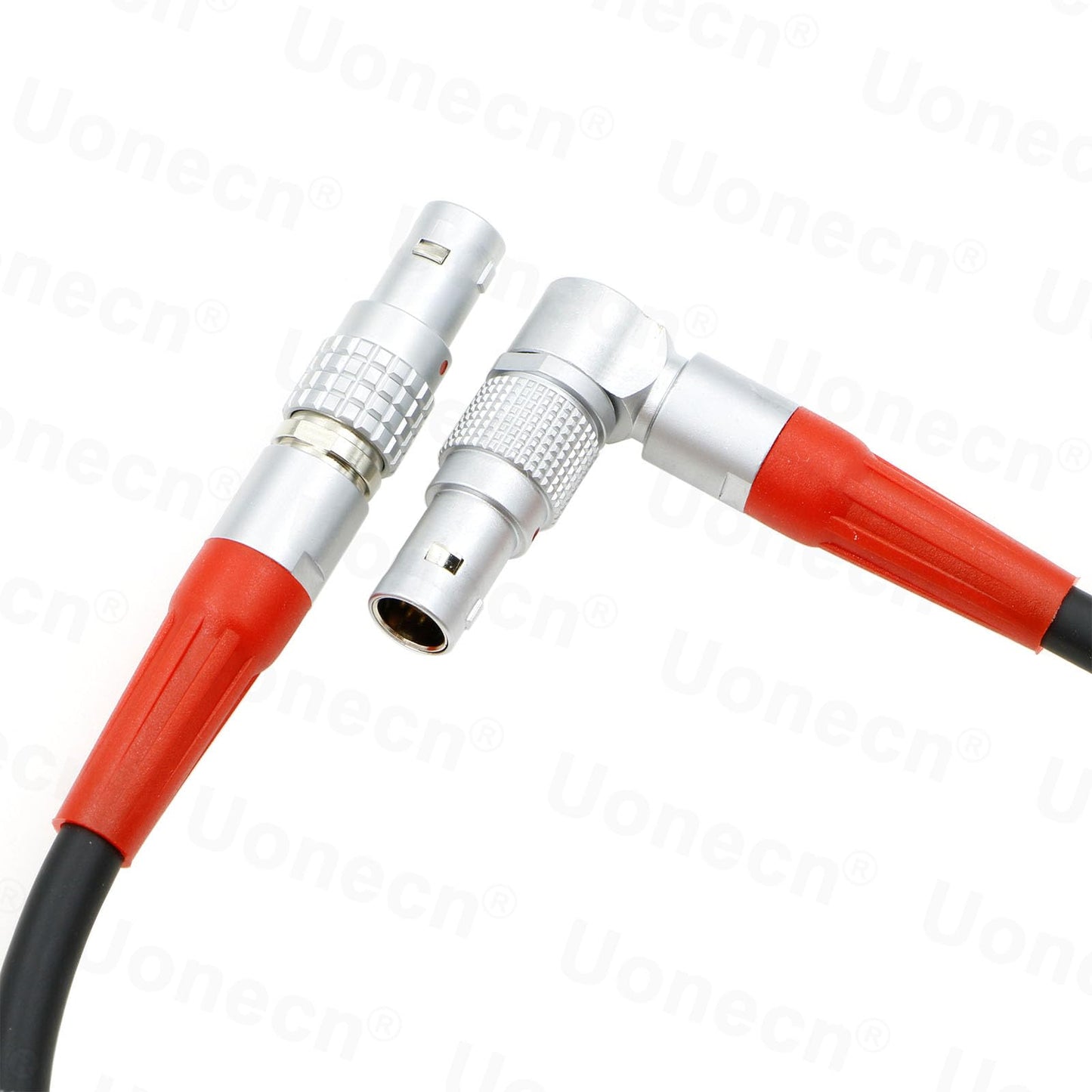 Uonecn LBUS Camera Lens Motor Line Rotate Right Angle 4-Pin Male to Straight 4-Pin Male Cable for ARRI LBUS FIZ MDR Focus CFORCE Lens Motor Cable