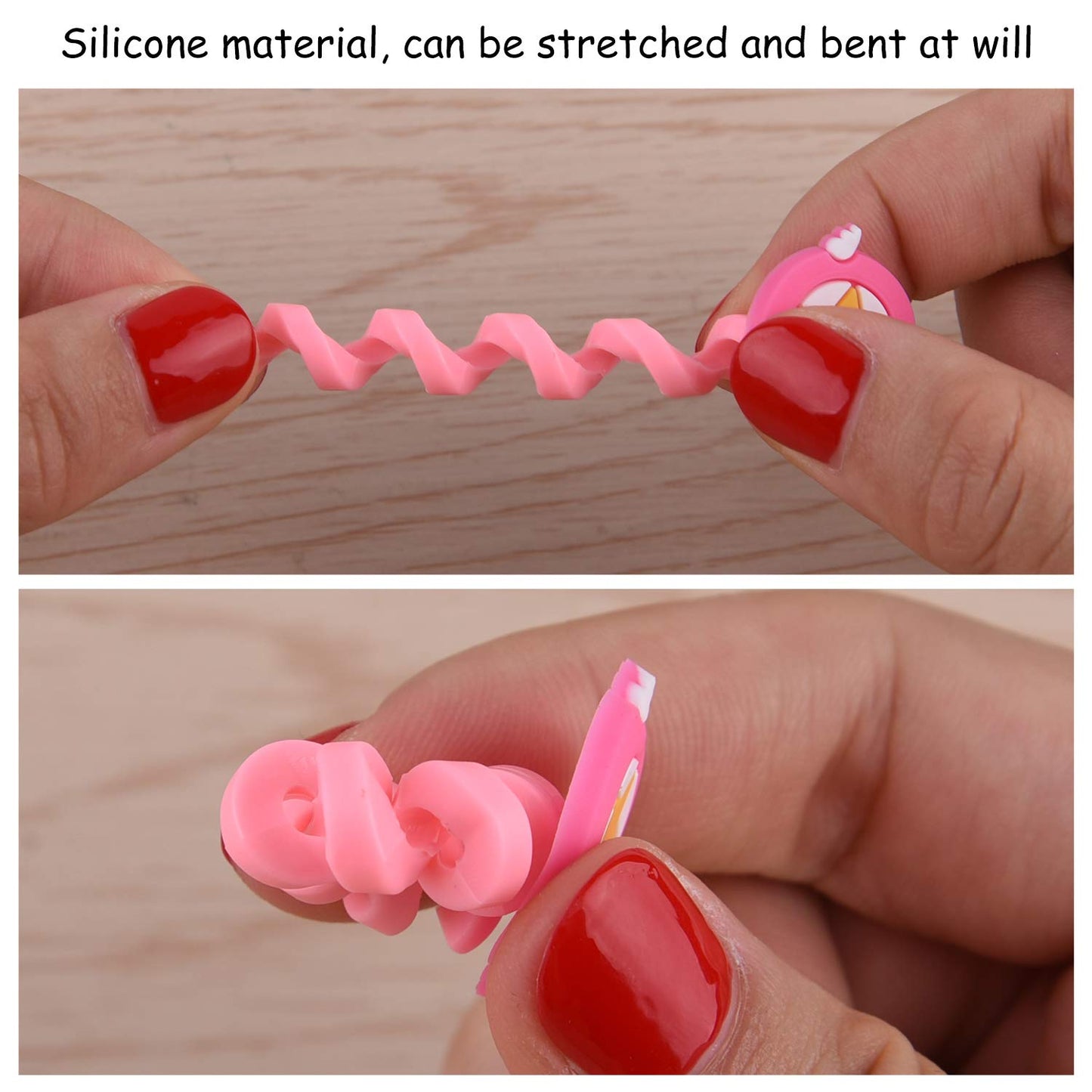 ASTARON 20 Pcs Cartoon Charger Cable Protectors USB Charger Cable Saver Silicone Flexible Cable Wire Protectors for Most Cellphone Data Lines Phone