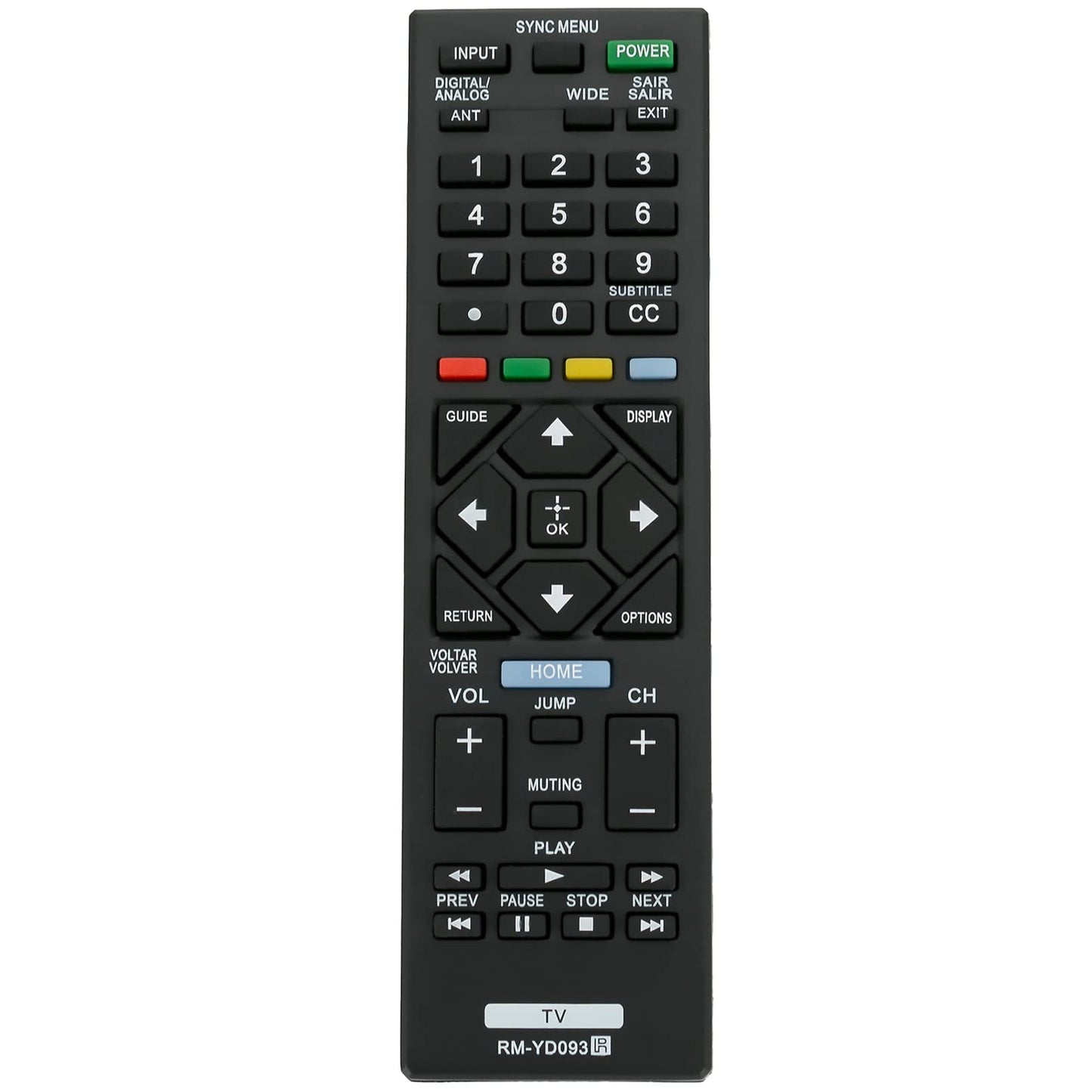 RM-YD093 Replace Remote Control fit for Sony Bravia LCD TV KDL-46R450A KDL-50R450A KDL-40R450A KDL-40R471A KDL-32R400A KDL-46R453A KDL-32R421A