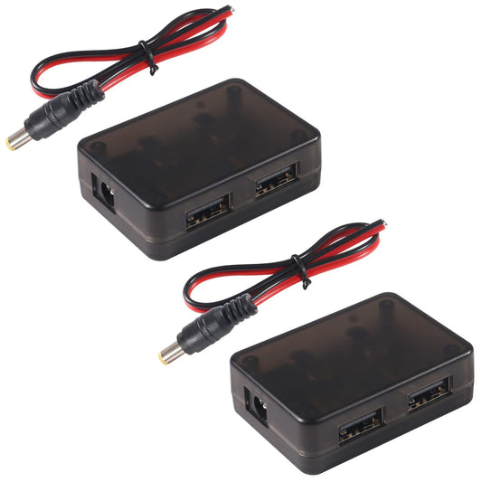 AITIAO 2Pcs 12V to 5V DC Dual USB Buck Converter, USB Port Fast Charger Board Auto Power Supply Adapter DC-DC 6-30V 12V 24V to 5V 9V Voltage Step…