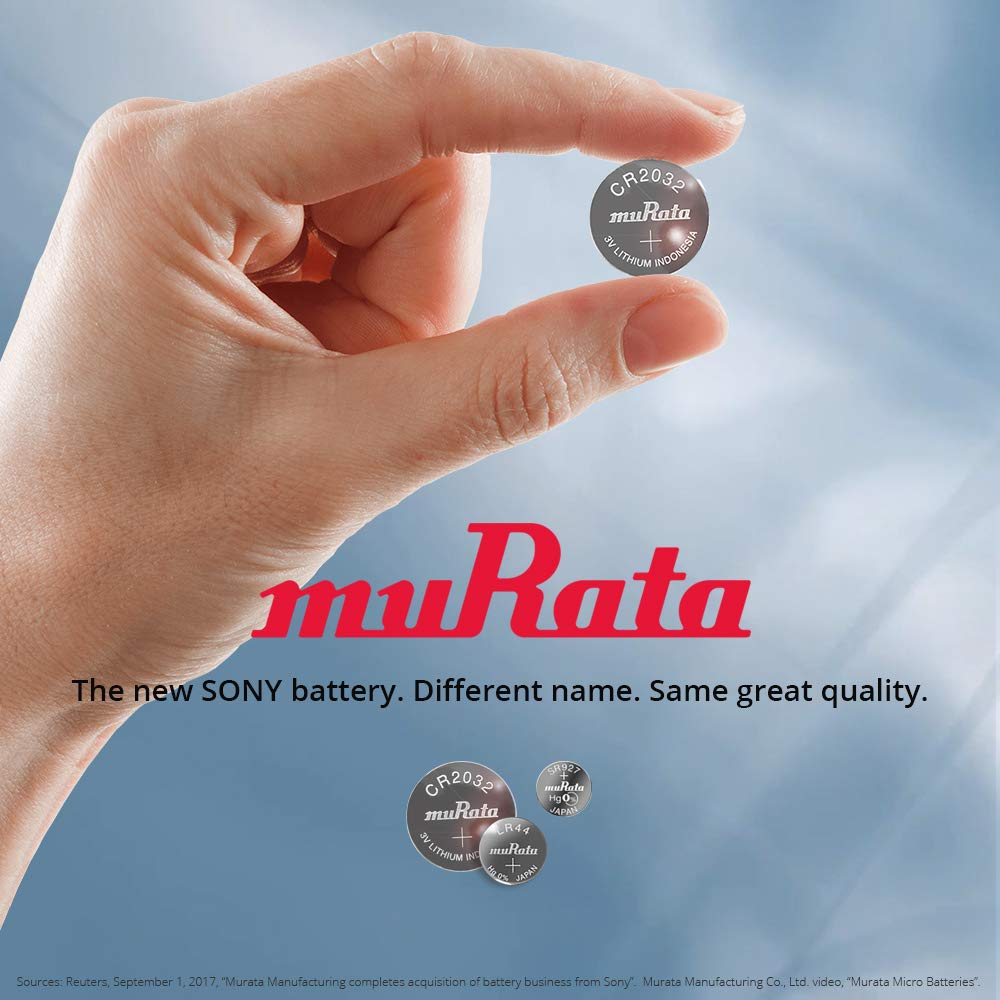 Murata LR44 Battery AG13 357A 1.55V Alkaline Button Cell (5 Batteries)