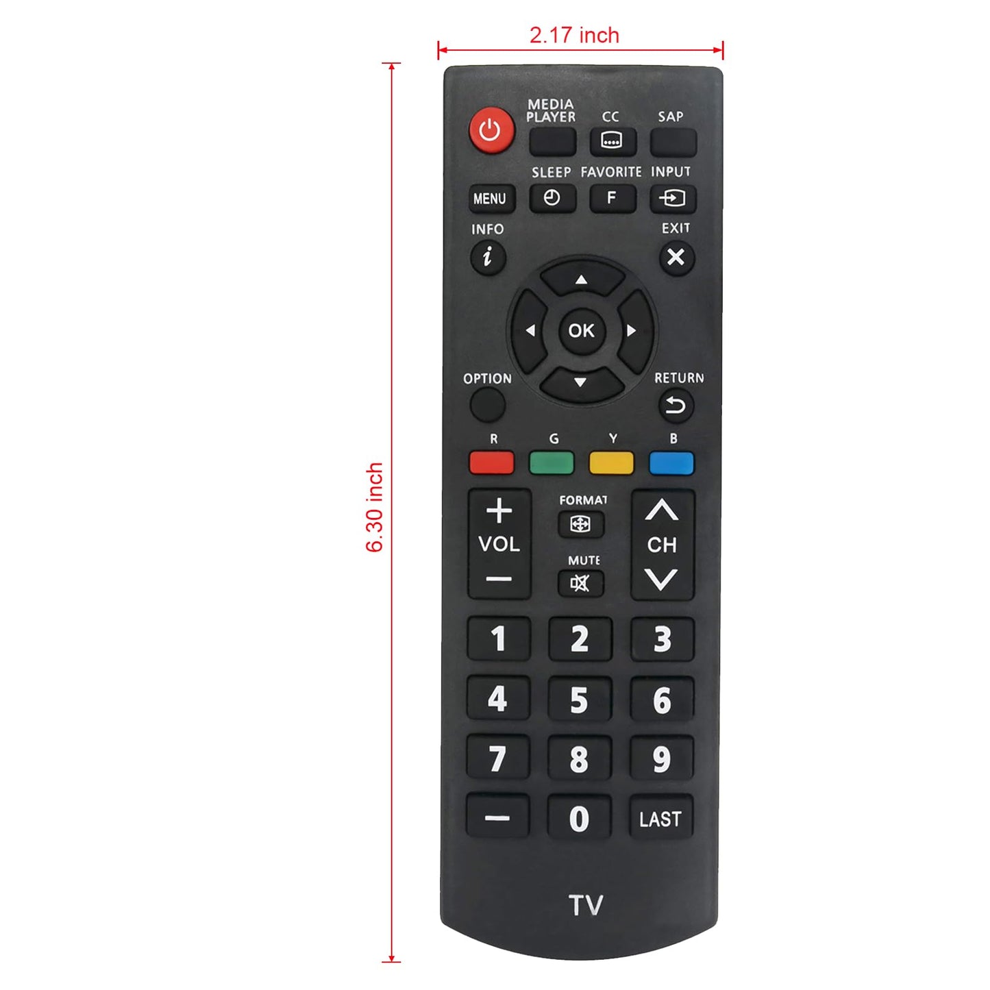 New N2QAYB000820 Replace Remote fit for Panasonic Viera TV TC-L39EM60 TC-L50EM60 TC-P42X60 TH-39LRU6 TH-39LRU60 TH-42LRU6 TH-32LRU60 TH-42LRU60