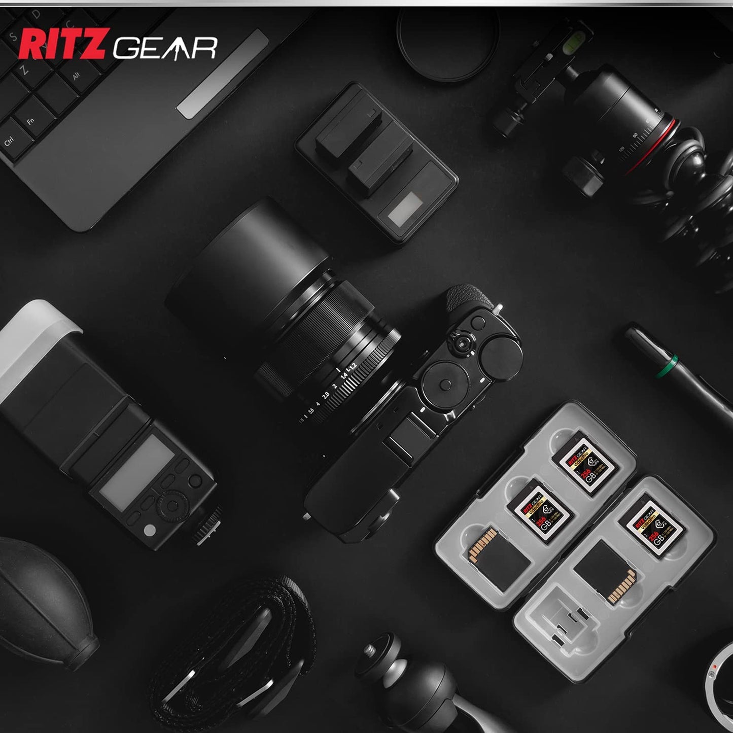 Ritz Gear CFExpress Type B 256GB Card (1700/1100 R/W), Pairs with Compatible Canon & Panasonic DSLR Cameras. Includes CFexpress Type B Card Reader