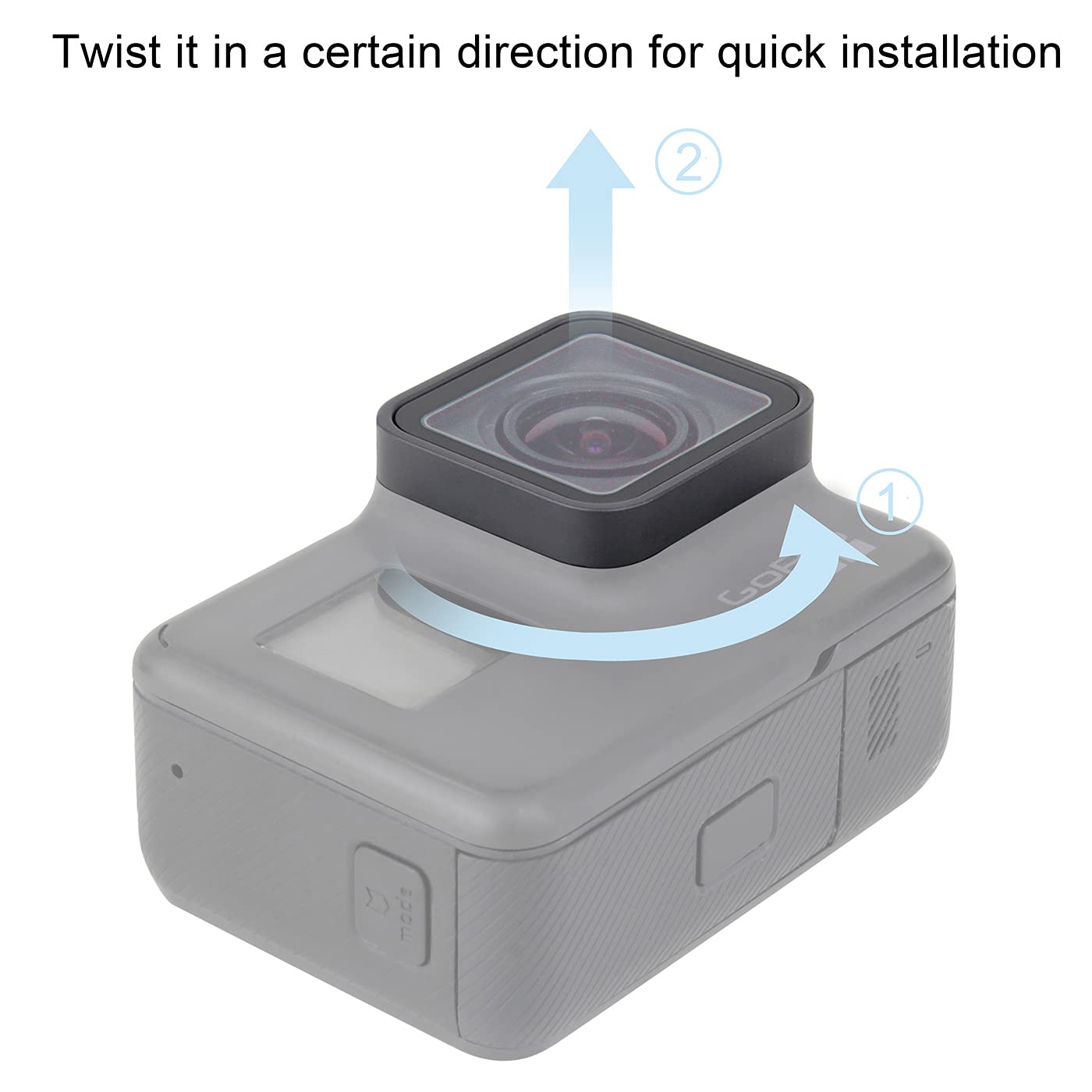 Protective Lens Replacement for GoPro Hero 5/6/7 Black - 33ft (10m) Waterproof Hydrophobic Glass Lens Protector, Replacement Part for GoPro Cameras