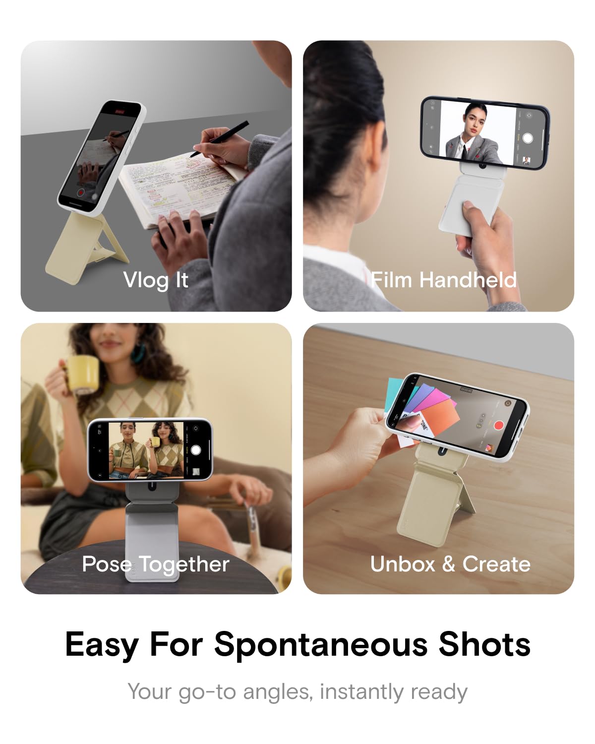 MOFT Phone Tripod Stand & Wallet, NFC Card Holder, Hold 1-2 Cards