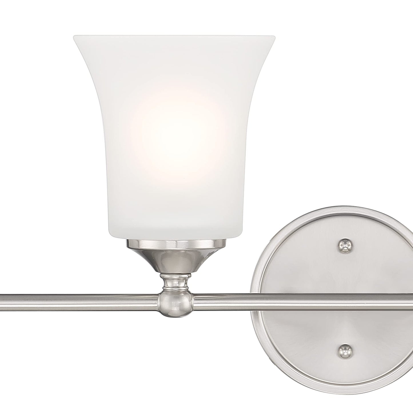 DESIGNERS FOUNTAIN Bronson 4 Light Bathroom Vanity Light Fixture, Brushed Nickel, D278M-4B-BN