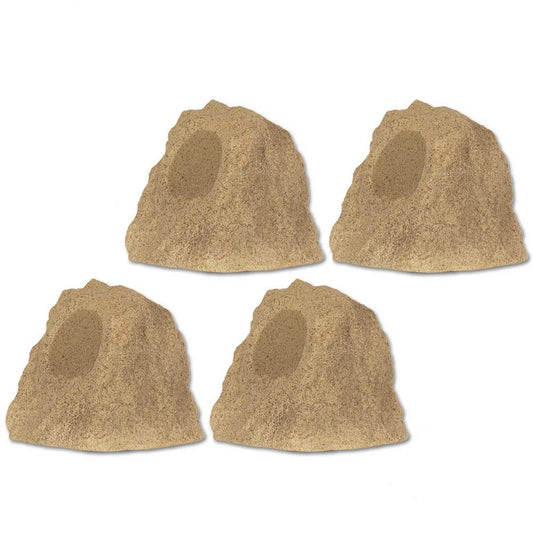 B42S Fully Wireless 240 Watt Rechargeable Battery Bluetooth Rock 4 Speaker Set Sandstone