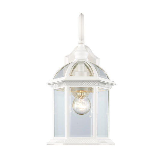 Trans Globe Lighting 4181 WH Wentworth Collection 15 Inch One Light Outdoor Wall Lantern I White Finish I Traditional Style Light Fixture I