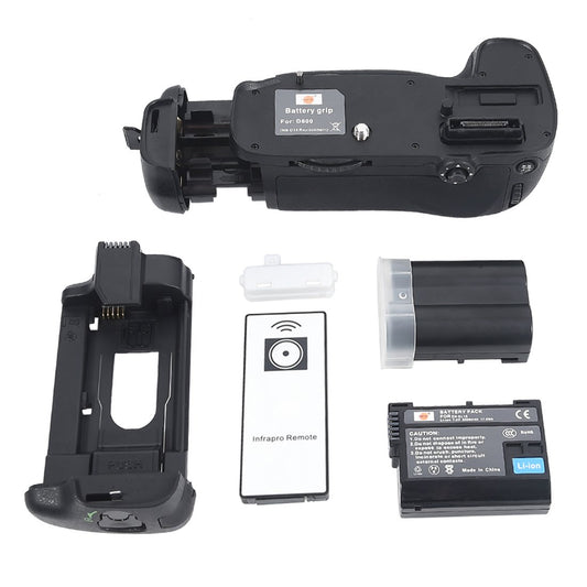 DSTE Pro IR Remote MB-D14 Vertical Battery Grip and 2pcs EN-EL15 Battery Compatible with Nikon D610 D600 SLR Digital Camera