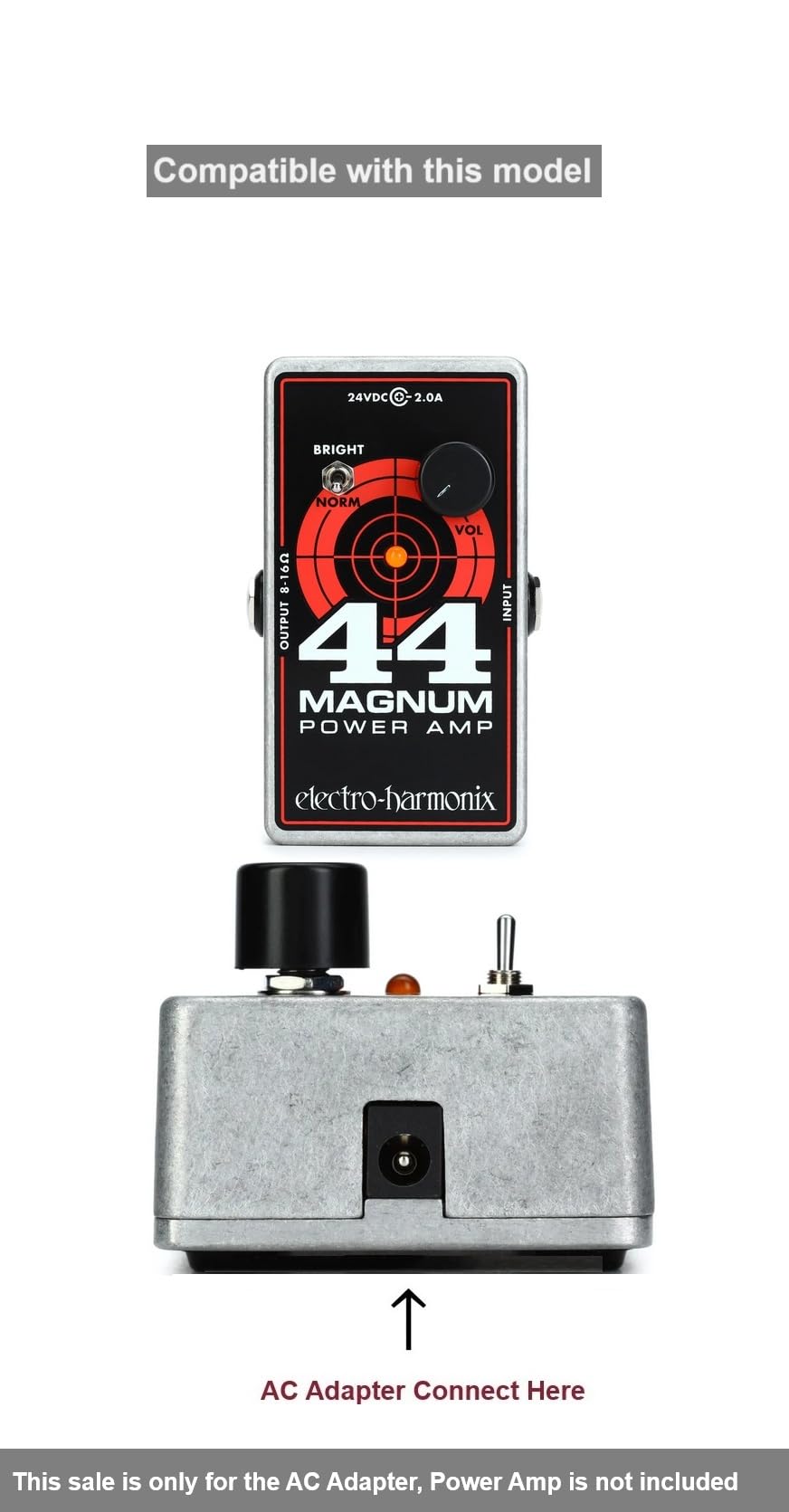 AC Power Adapter Power Supply Compatible with Electro-Harmonix 44 Magnum 44 watt Power Amp Pedal