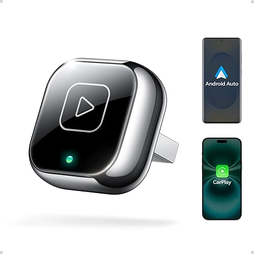 Mavlou Wireless Carplay & Android Auto Adapter, Metal Design Mini & Stable 2-in-1 Dongle, Convert Vehicle's Wired CarPlay/AA to Wireless, for iOS