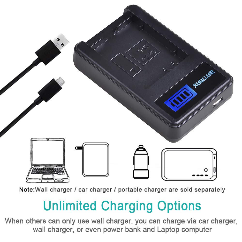 Batmax 2Pcs 1400mAh NB-5L NB5L Battery + LCD USB Charger for Canon PowerShot S100, S110, SD790IS, SD850IS, SD870IS, SD880IS, SD890IS, SD970IS