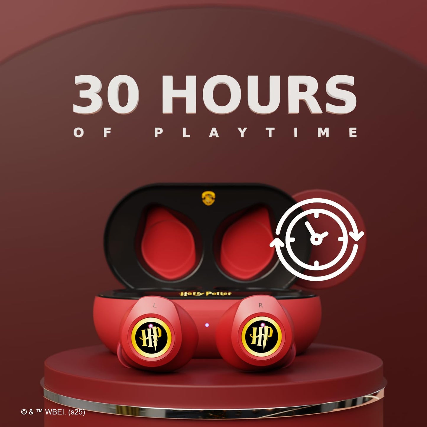 iJoy Harry Potter Gryffindor Wireless Bluetooth Earbuds with Charging Case, Built-in Mic, 30 Hr Playtime, Officially Licensed | Harry Potter Gifts…