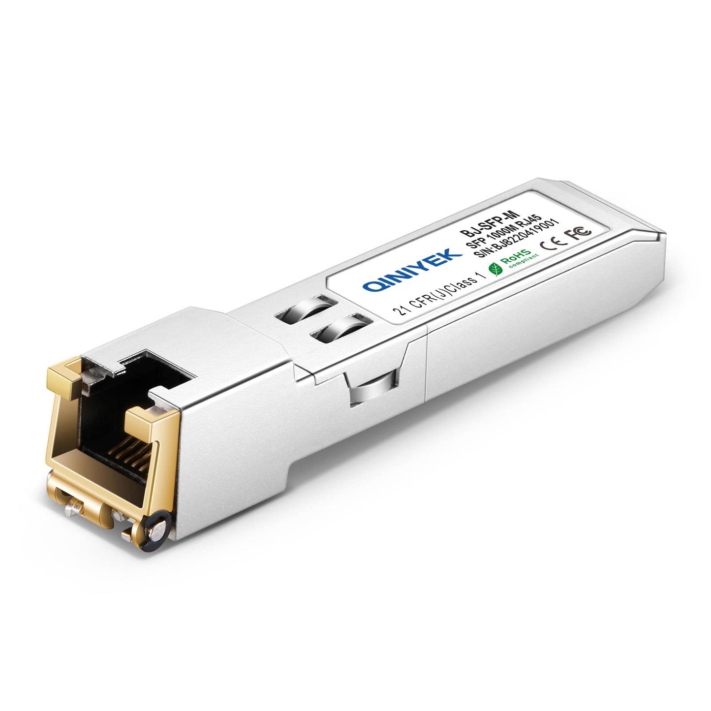 QINIYEK SFP to RJ45 Module,1000BASE-T Transceiver for Cisco GLC-T/SFP-GE-T, Meraki, Fortinet, Ubiquiti UniFi UF-RJ45-1G, D-Link, Supermicro, Netgear