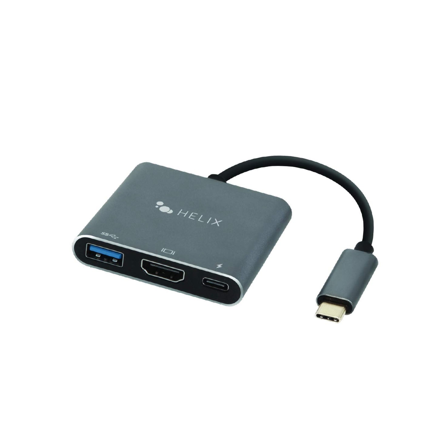 Helix USBCONNECT Adapter Hub USB-C to USB-A, HDMI and USB-C, Standard Size (ETHHUB3)