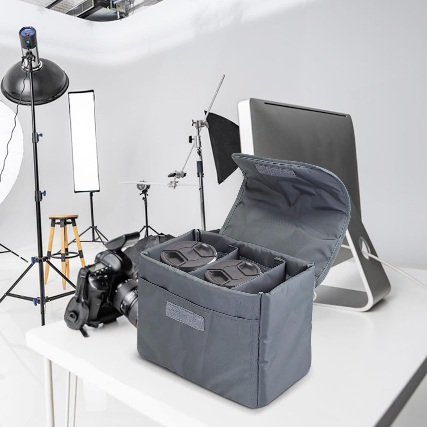 Jippedea Camera Insert Bag,Backpack Inner Camera Padded Organizer Case Suit for Sony,Canon,Nikon