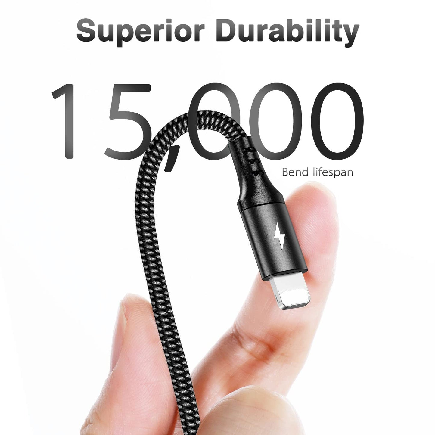 UZAHSK Multi USB Charger Cable 2Pack [4A,10ft ] 4 in 1 USB Fast Charging Cable with IP/Type C/Micro USB Ports Adapter for Phone