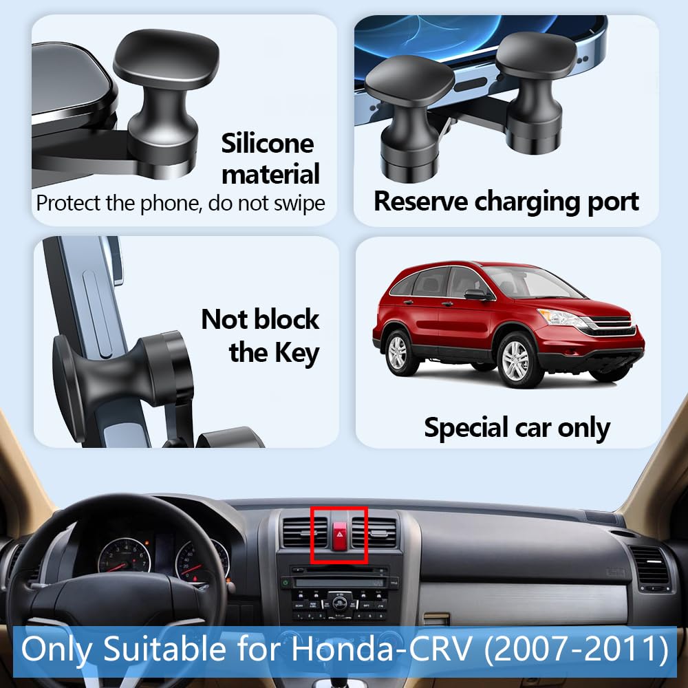 LUNQIN Car Phone Holder Mount for CR-V CRV 2007 2008 2009 2010 2011 Auto Accessories Interior Decoration Mobile Cell Smartphone Bracket