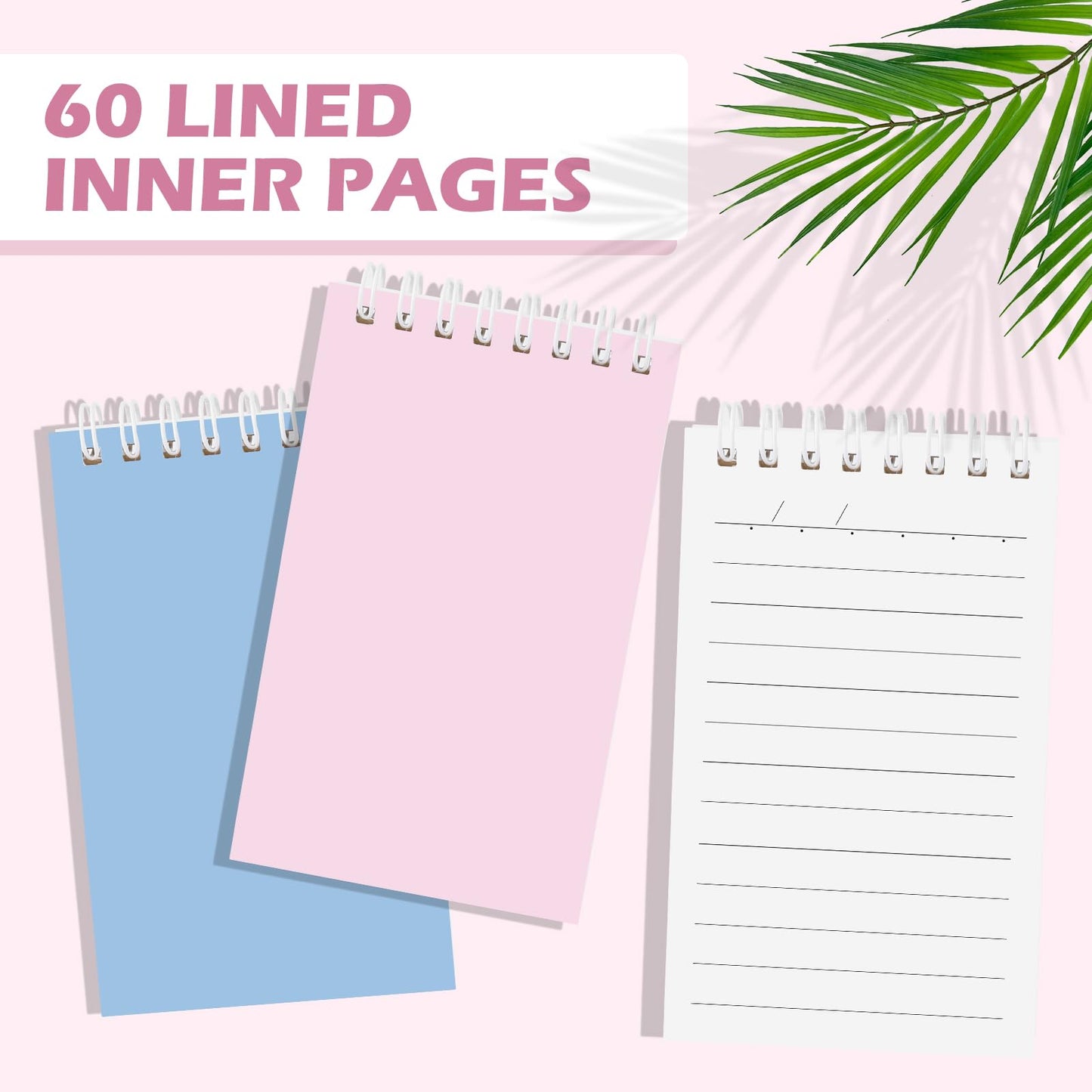 Ddaowanx Mini Notebooks Bulk,3x5 Pocket Spiral Notepads With Lined Pages