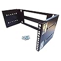 CNAweb 4U 19-Inch Hinged Extendable Wall Mount Bracket Network Equipment Rack - Black