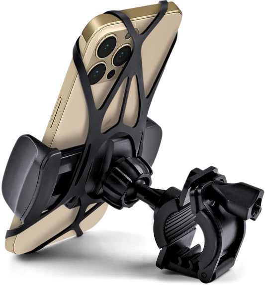 Bike & Motorcycle Phone Mount - for iPhone 16 Pro Max (15, 14, SE, Plus), Galaxy s25 or Any Cell Phone - Universal Handlebar Holder for ATV, Bicycle