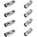 SATMAXIMUM BNC Female to Female Adapter Connector, Coupler for CCTV Security Camera, SDI, HD-SDI, Coax RG6 (10)