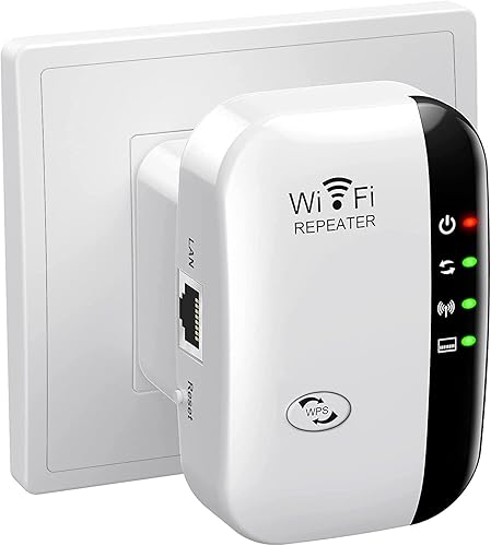 WiFi Extender, WiFi Signal Booster Up to 5800sq.ft and 58 Devices, WiFi Range Extender, Wireless Internet Repeater, Long Range Amplifier with Ethernet