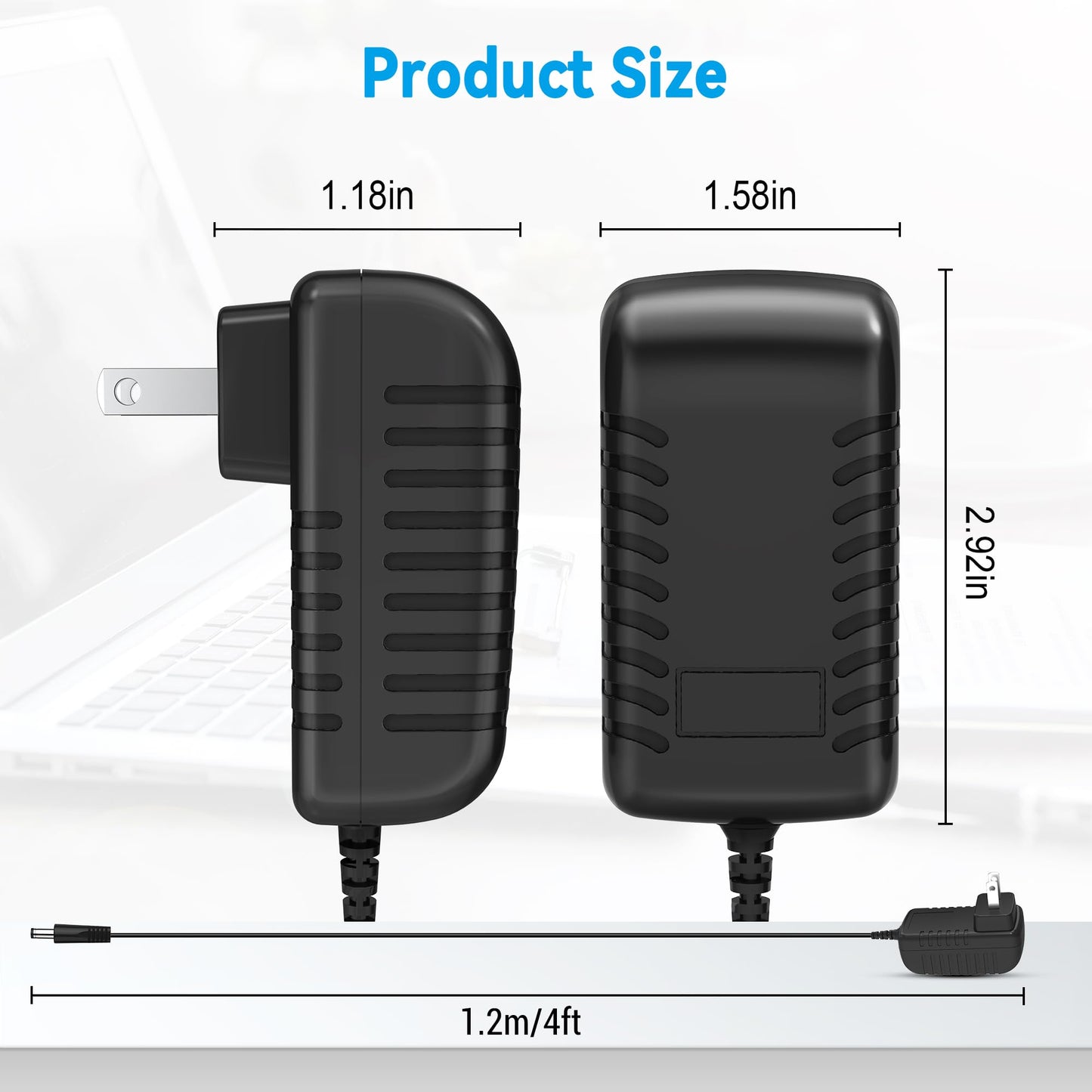 PK-Power AC Adapter for Flowbee DV-151A ; Horizon E6050 EP29H RE1 EP29C B30 CB42 Elliptical