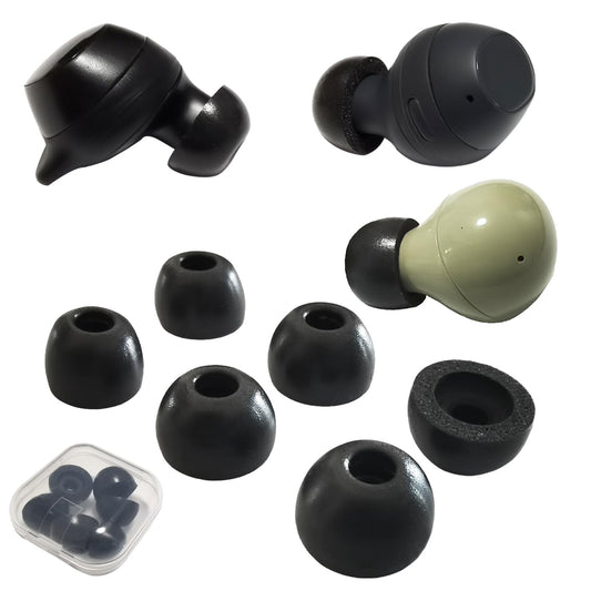Memory Foam Ear Tips for Samsung Galaxy Buds 2 / Buds FE/Buds+, 3 Pairs S/M/L Replacement Galaxy Earbuds Tips, Noise Isolating Comfort Secure Fit