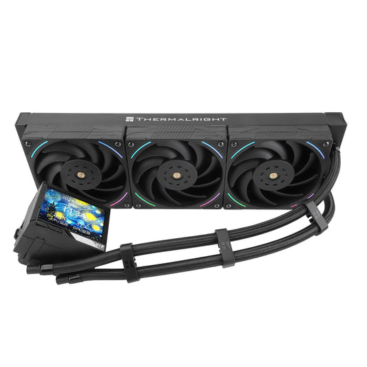 Thermalright Mjolnir Vision 360 ARGB Black CPU Water Cooler,3 PWM Fans Water Cooling System with 2000PRM,for AM4/AM5&Intel LGA1851/1700, Magnetic