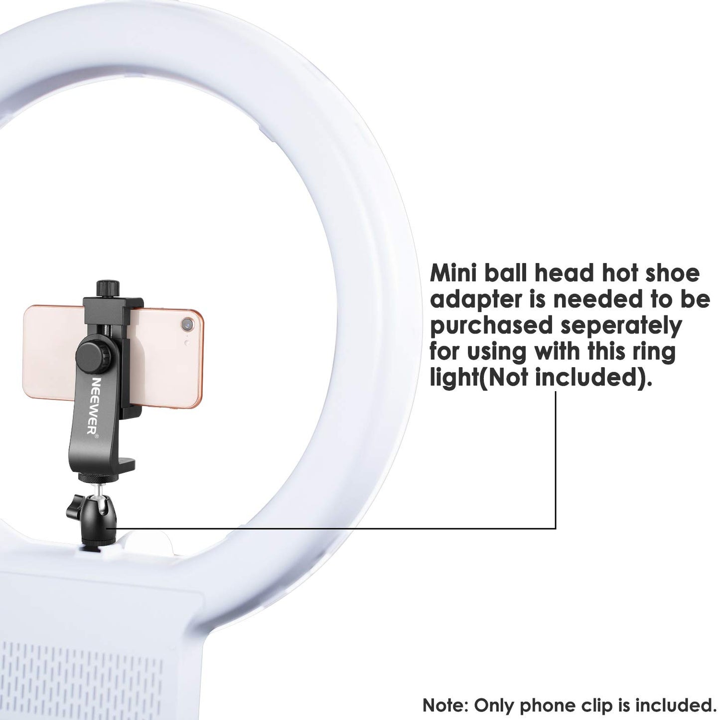 NEEWER Smartphone Holder Phone Tripod Mount Compatible with iPhone Android