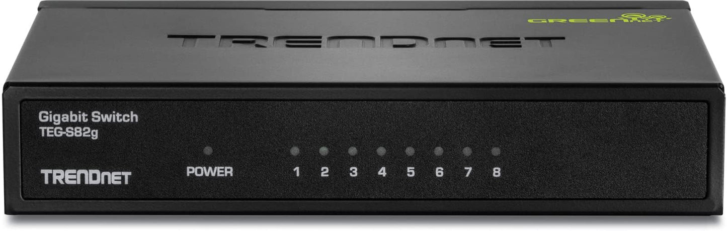 TRENDnet 8-Port Gigabit GREENnet Switch, Ethernet Network Switch, TEG-S82G