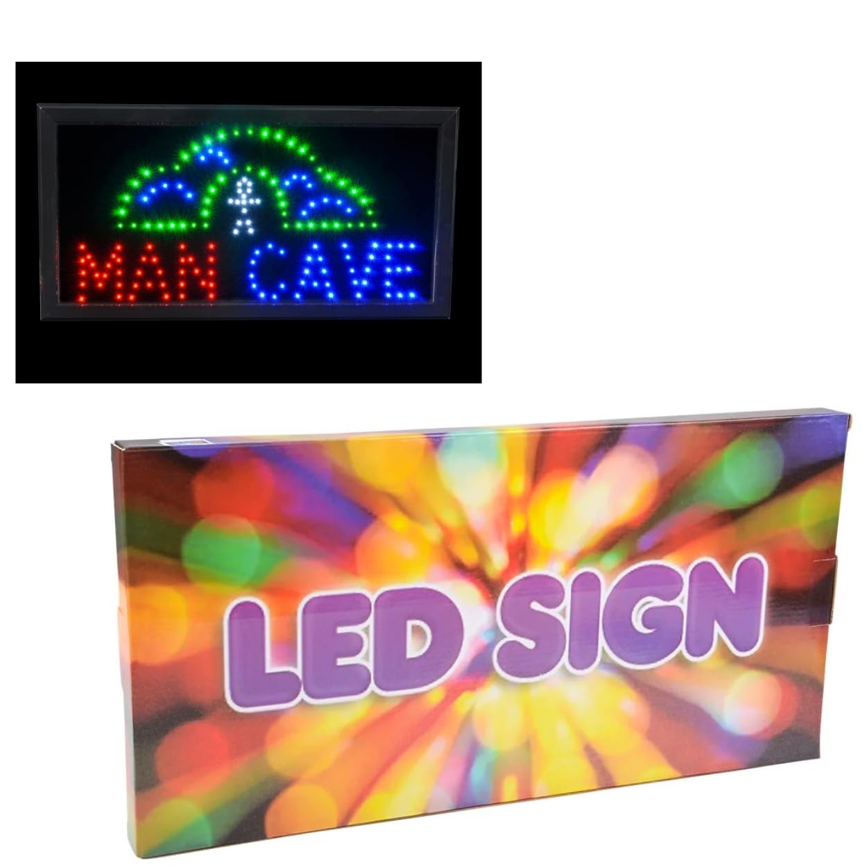 10"X9" LIGHTP "MAN CAVE" SIGN