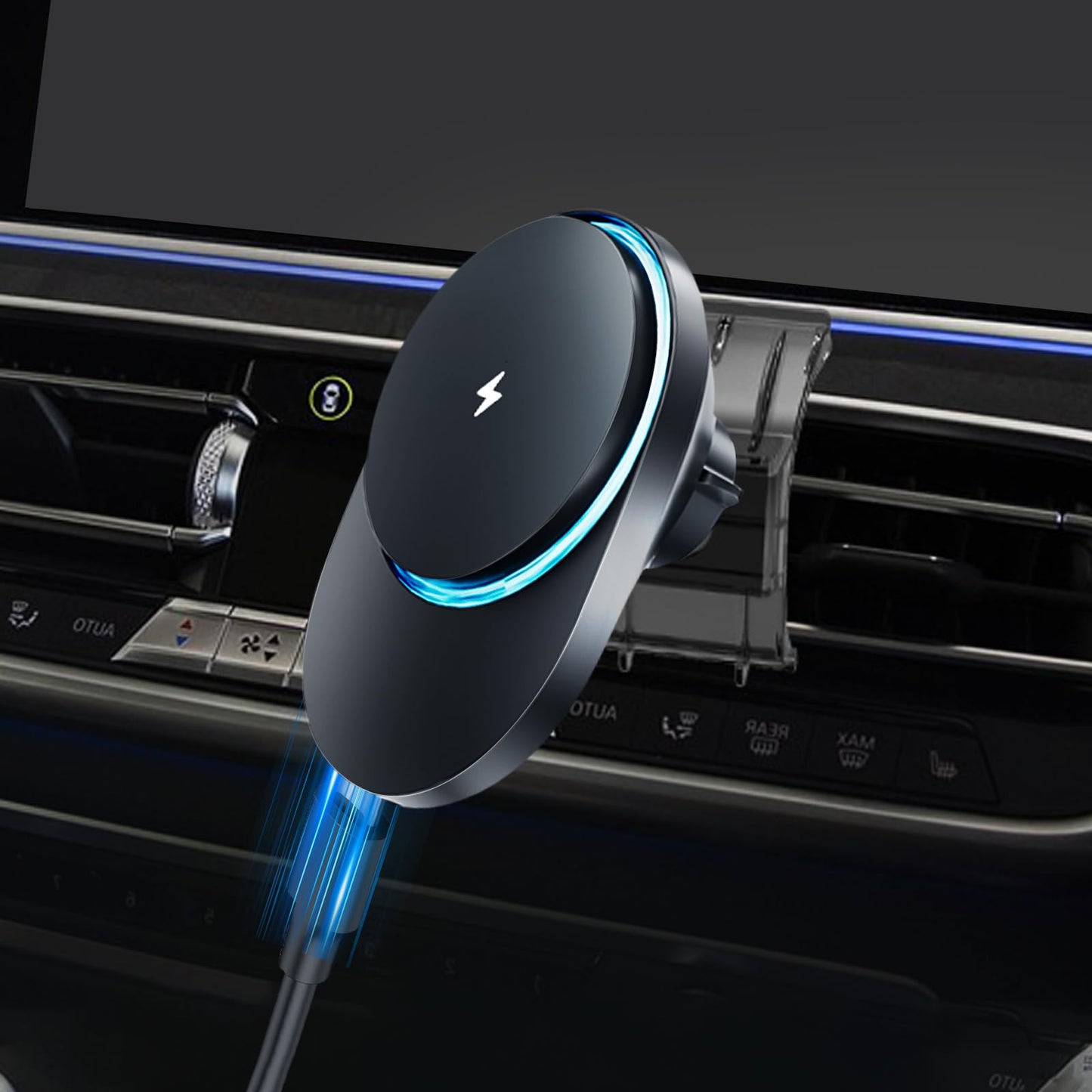 CLEC for BMW X5 2018-2023 X6 2020-2022 Magnetic Wireless Charger Car Phone Holder Mount Custom Fit for BMW X5 2018-2023 X6 2020-2022 15W Fast Charging