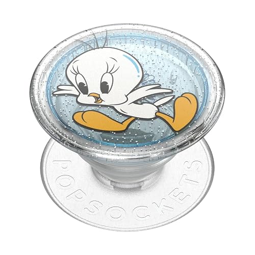 PopSockets Adhesive Phone Grip, Holder, Phone Stand, Light Blue - Glitter Fly