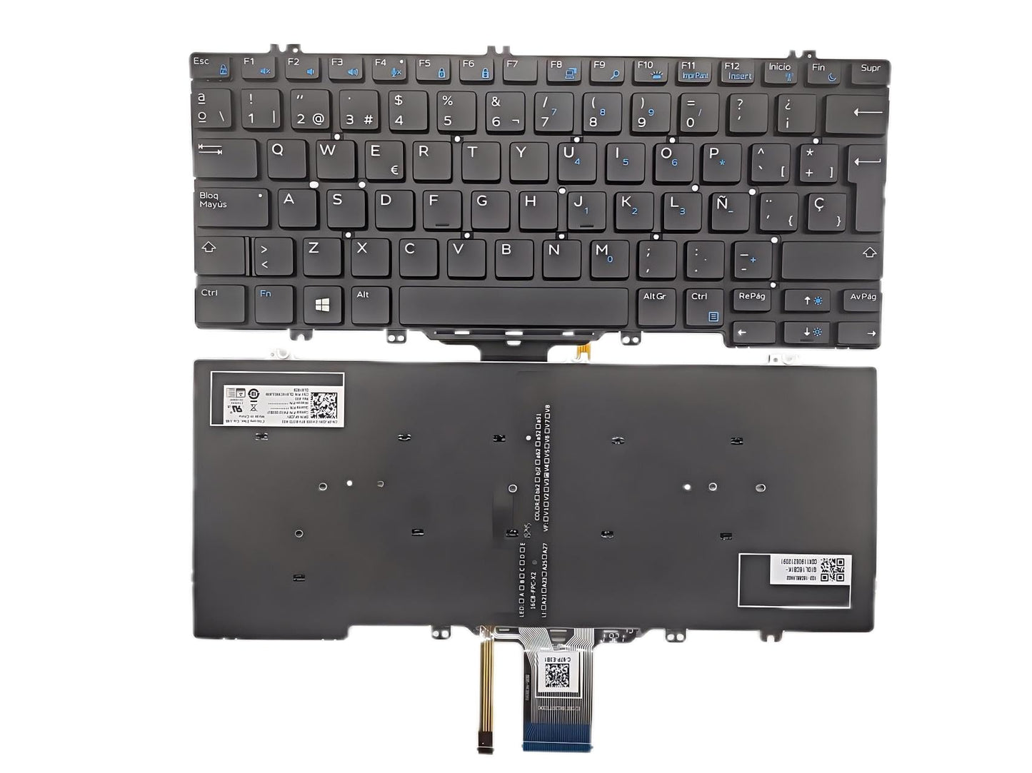 Laptop Replacement Latin Spanish Layout (español teclado) for DELL Latitude 5280 5288 5290 5289 7280 7380 7290 7390 7389 2 in1,E7280 E7380 E5280 E5290