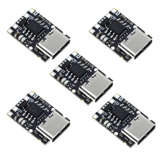 KEAcvise 5-Pack TP4057 Lithium Charger Board - 1A 3.7V Li-ion Battery Charging Module with Type-C & Protection，Upgraded Version for TP4056，Ideal…