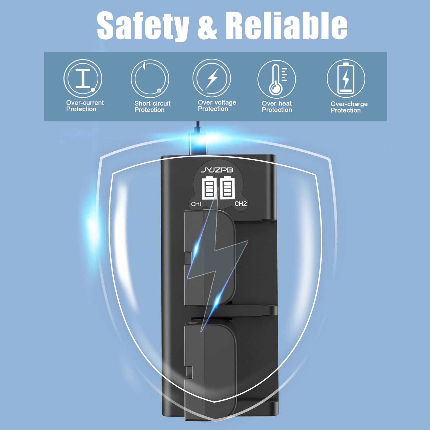 JYJZPB 2 Pack NP-F550 Batteries and Dual Charger Compatible for Sony NP F970 F750 F770 F960 F550 F530 F570 CCD-SC55 TR516 TR716 TR818 TR910 TR917